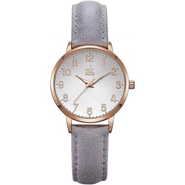 Imagem de Relógio Feminino Luxo Pulseira Couro Quartz