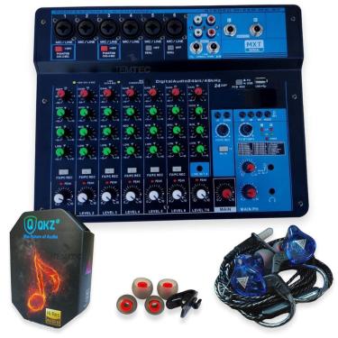 Imagem de Console Mesa De Som Mixer 8 Canais Phantom Bluetooth Azul