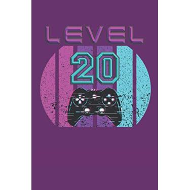 Imagem de Level 20: Gaming Notebook 20 Birthday - 120 lined pages to write thoughts, ideas and impressions |Dina5 | Funny gamer gift idea for nerds and gamblers who love their PS console and controller