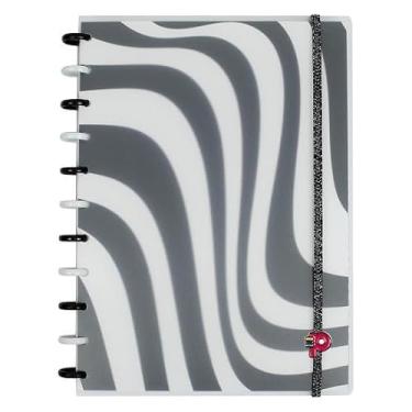 Imagem de Caderno de Disco Decor Preto e Branco Grande 80 folhas Pop Disc