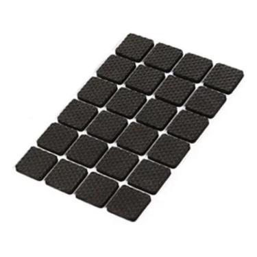 Imagem de Kit 24 Protetores Adesivo Moveis Borracha Pés Cadeira Feltro