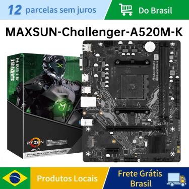 Placa Mãe Gigabyte A520M K V2, Chipset A520, AMD AM4, MATX, DDR4