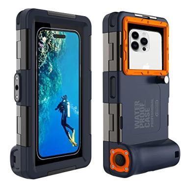 Imagem de Capa profissional à prova d'água para mergulho com snorkel, capa protetora subaquática de 15 m/50 pés para iPhone 17/16/15/14/13/12Pro Max/XR/XS/X Samsung Galaxy S25/24/23/22 Ultra/Plus