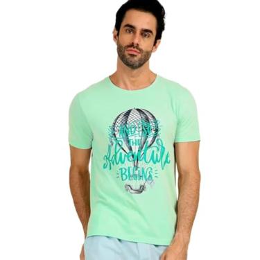 Imagem de Camiseta Suncoast Masculina Estampa Balão MR V (BR, Alfa, M, Regular, Verde)