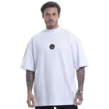 Imagem de Camiseta Rich Young Oversized Gola Alta Medalhão Branca
