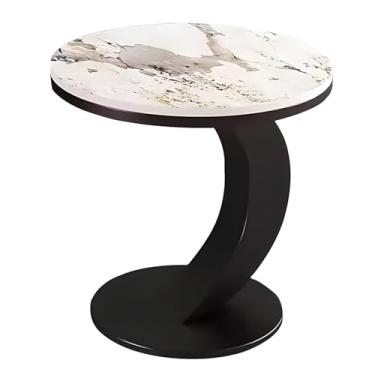 Imagem de Mesa Lateral Em Forma De C, Mesa Lateral Com Estrutura De Metal Para Espaços Pequenos, Mesa Final Para Sala De Estar, Quarto, Escritório, Banheiro (Color : STYLE 2, Size : 19.68x19.68in)