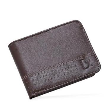 Imagem de Carteira em Couro Masculina Grande Com Porta CNH Fixo Compartimento Para Moedas Cedulas Cartoes-Masculino