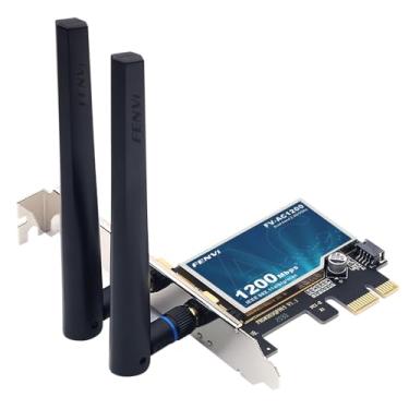 Imagem de Adaptador WiFi Fenvi AC1200 PCIE para PC de mesa, banda dupla 2,4 GHz 5 GHz com cartão WiFi BT4.0 PCIe para suporte de streaming de jogos, Windows 7/8/10/11