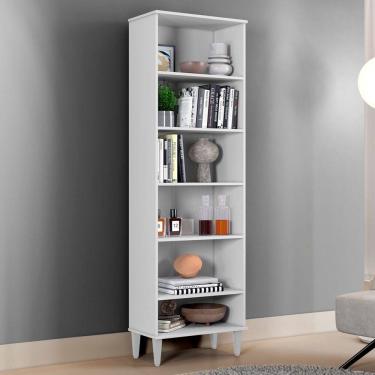 Imagem de Armário Multiuso Manaus 5 Prateleiras Branco - Kaiki Móveis
