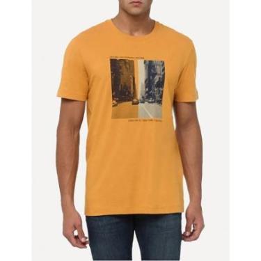 Imagem de Camiseta Calvin Klein Jeans Masculina Street View Amarela-Masculino