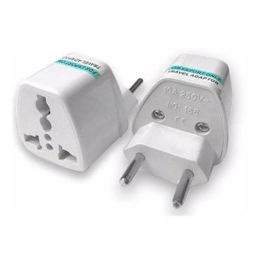 Imagem de Adaptador tomada universal padrão europeu uk para brasil