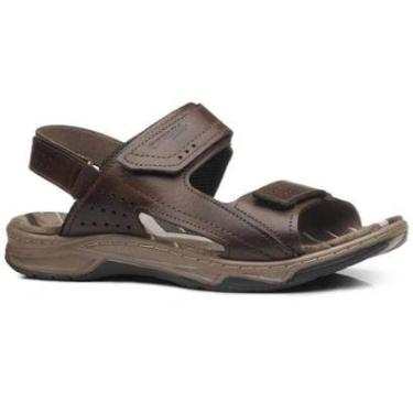 Imagem de Sandália Masculina Fresh Couro Anilina Cravo Pegada 132257-03-Masculino