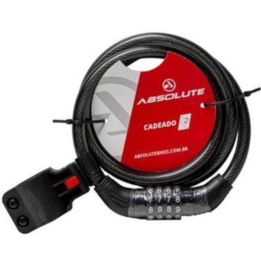 Imagem de Cadeado Corrente Bike Aço Segredo 1,2mx12mm Absolute Trava-Unissex