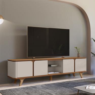 Imagem de Rack para TV até 70 Polegadas Roma 04 Portas Off White Cedro Casa D
