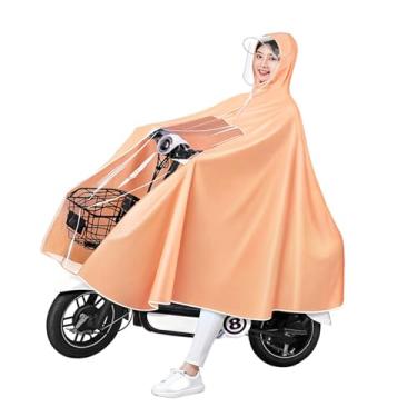 Imagem de Poncho de Chuva para Scooter Elétrico, Casaco de Chuva Longo de Corpo Inteiro Reutilizável à Prova D'água para Adultos, Material de PVC, Design Universal para Bicicleta e Scooter