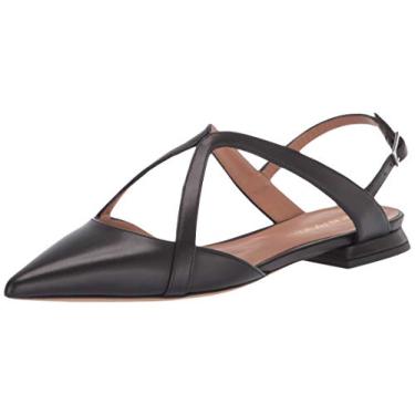 Imagem de Emporio Armani Sapatilha feminina frente cruzada Mary Jane, Preto, 39 Medium EU (9 US)