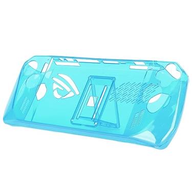 Imagem de Capa Transparente para ROG Ally, Capa de TPU à Prova de Choque Com Suporte, Capa Protetora de Console Transparente para ROG Ally 2023, Design Ergonômico Antiderrapante (Azul)