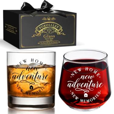 Imagem de Pokolllee Novo presente de inauguração de casa, presente de corretor de imóveis para clientes, presente de vinho de aquecimento de casa, novas memórias presente de inauguração de casa para