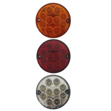 Imagem de Kit 3 lanterna traseira onibus caminhão 96mm led - SILO, 24V