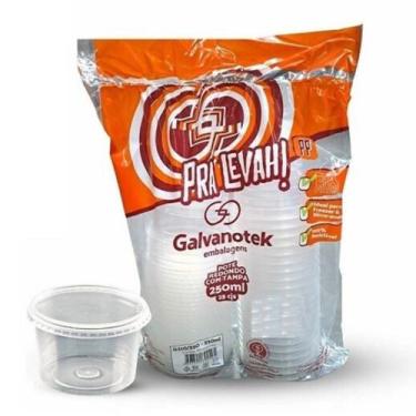Imagem de Pote redondo c/ tampa Cristal Freezer G310 250ml 25 unid - Galvanotek