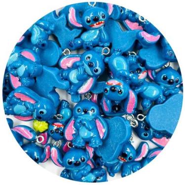 Imagem de Pingente Lilo Stitch Infantil Personagem Disney 23x30mm 5pçs 13g - Mac
