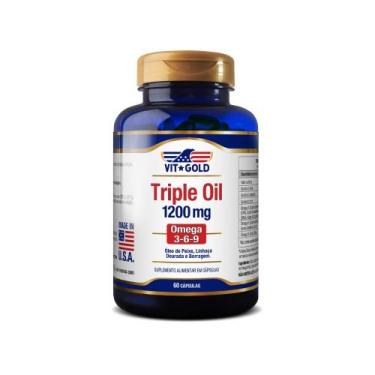 Imagem de Triple Oil 1200 mg Omega Vitgold 60 caps