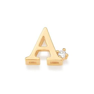 Imagem de Pingente banhado ouro 3x 24k 18k e 22k feminino letra cravejado zircôn
