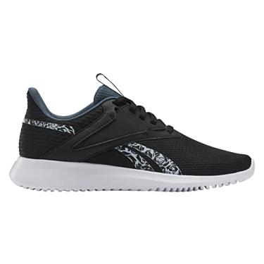 Imagem de Reebok Tênis de corrida feminino Fluxlite Fitness Workout, Preto/Argolas/Azul Feel Good, 37