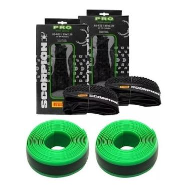Imagem de Par Pneu Pirelli 29 X 2.20 Scorpion Pro Ii+ Fitas Anti Furo, Scorpion 