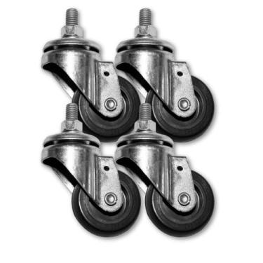 Imagem de Kit 4 Rodízios 210 BP com Parafuso Fixo Sem Trava para 40Kg - Schioppa