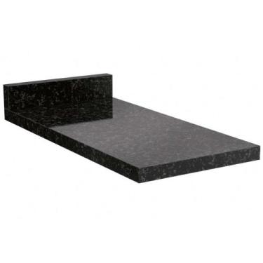 Imagem de Tampo p/ Balcão Cozinha B647 25cm Preto Brilho - Kappesberg