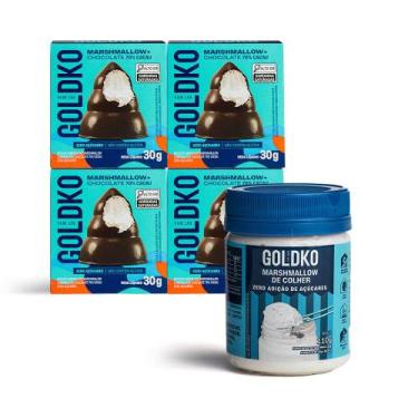 Imagem de Potinho Marshmallow + 4 musas 70% cacau zero adição de açúcares - Gold