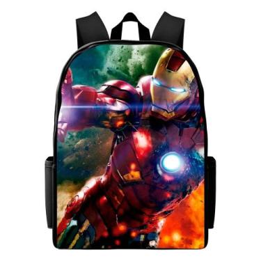 Imagem de Bolsa Infantil masculina Personagem Homem De Ferro Mochila Escolar lan