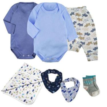 Imagem de Roupa De Bebê Kit Maternidade 7 Pç Body Mijão Menino Menina - Koala Ba