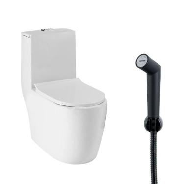 Imagem de Kit Vaso Sanitário Monobloco Amazonita e Ducha Higiênica para Banheiro