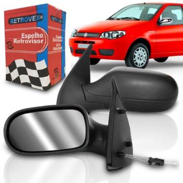 Imagem de Retrovisor Manual Fiat Palio 2 Portas 2004 2005 2006 2007 2008 - RETRO