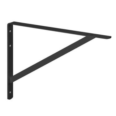 Imagem de 2 Suporte Mão Francesa 25 cm Preta para Prateleira - Multivisão