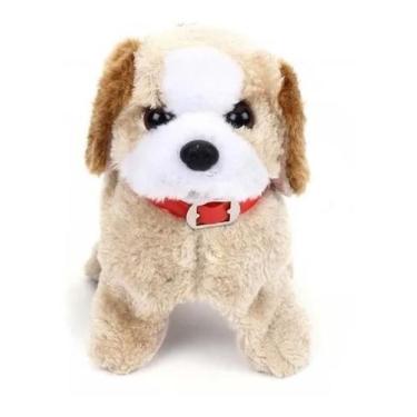 Imagem de Cachorro Pelúcia Pula E Salta Anda Late Som Brinquedo Pilha - Elite