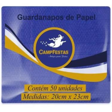 Imagem de Guardanapo de papel 19,5x22,5cm c/50 campfestas - Camp Festas, Azul Es