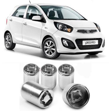 Imagem de Kit Parafuso Porca Antifurto 6CRA Kia Picanto Todos Modelos - RODAFUSO