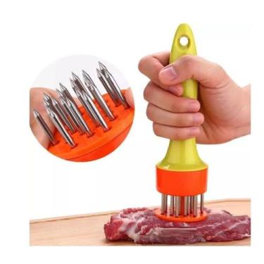 Imagem de Batedor Amaciador De Carne Manual 24 Profissional Agulhas Afiadas Em I