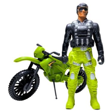 Imagem de Kit Soldado Brinquedo Motinha Trilha Policia Velocidade Menino - BS To