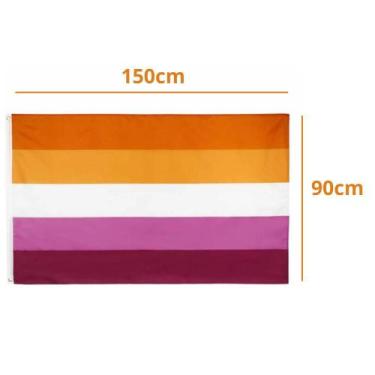 Imagem de Bandeira Lésbica Orgulho Lgbtqia+ 1,50m X 0,90m OPA - WCAN