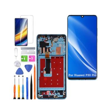 Imagem de Substituição de tela para Huawei P30 Pro TFT, VOG-L29 VOG-L09 LCD Touch Panel Display Digitalizador Assembléia peças de reparo com kit (Aurora com moldura, sem impressão digital, tela não curva)