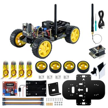 Imagem de LAFVIN Kit de iniciação de robô com módulo ESP32 e aprendizado de código, versão completa, kit de carro inteligente compatível com Arduino IDE