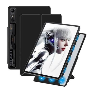 Imagem de Capa para Nubia Red Magic Nova 27.7 cm, acessório magnético conveniente, proteção leve, hibernar/despertar automático, capa sedosa - preta