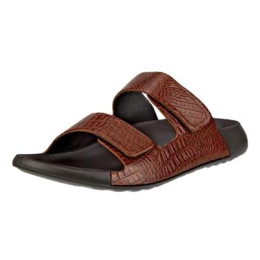 Imagem de ECCO Sandália feminina Cozmo 2.0 com duas faixas, Conhaque, 11-11.5