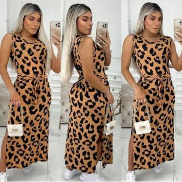 Imagem de Vestido Feminino Regata Estampado Gabriela - MK Shop, Onça, u
