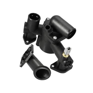 Imagem de Motoforti Nº AJ89486 Conjunto de carcaça do termostato de refrigeração do motor para Jaguar XK8 2003-2006 / Termostato de bomba de água interna/Plástico durável / 1 peça preta de longa duração