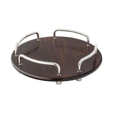 Imagem de Bandeja Redonda Babylon Prata - St James